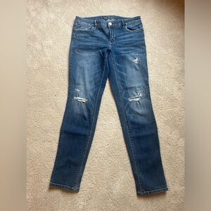 EUC WHBM skinny curvy distressed jeans